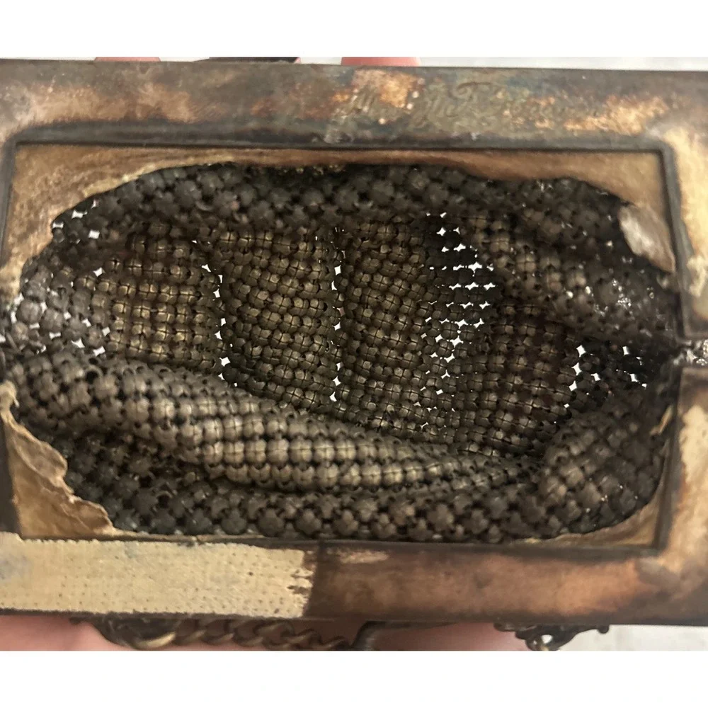 German Silver Mesh Purse Satchel